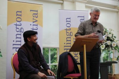 Mohan Rana and Bernard O'Donoghue reading at the 2011 Bridlington Poetry Festival.