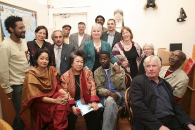 The launch party for our World Poets&rsquo; Tour &ndash; which took place at the October Gallery in central London on 4th October 2005 - was a very special evening. This was the first time our international poets got to meet their UK poet-translators (and each other); they were joined by representatives of their communities and assorted poetry enthusiasts. And, as you&rsquo;ll gather from these photos taken by Crispin Hughes, it was a truly wonderful event.